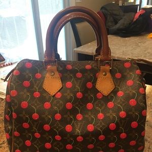 Louis Vuitton Cherry Monogram Speedy 25 Handbag